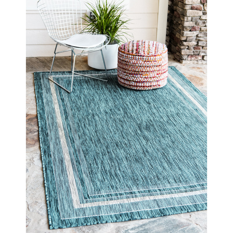 Alden Teal Indoor/Outdoor Area Rug & Reviews Birch Lane